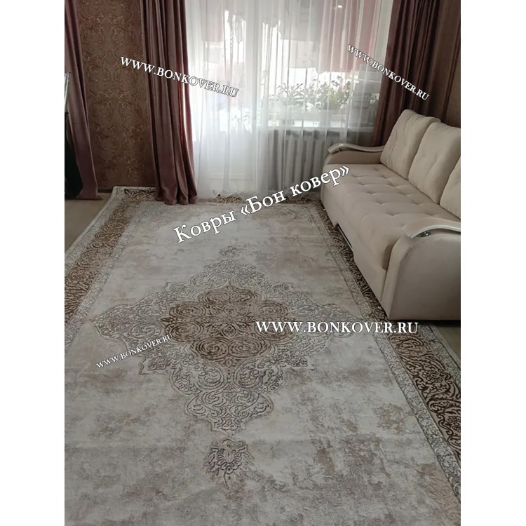 Ковер Лайт Карпет Медальон Дизайн 30420