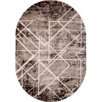 Ковер Armina 04035B DARK BROWN Овал
